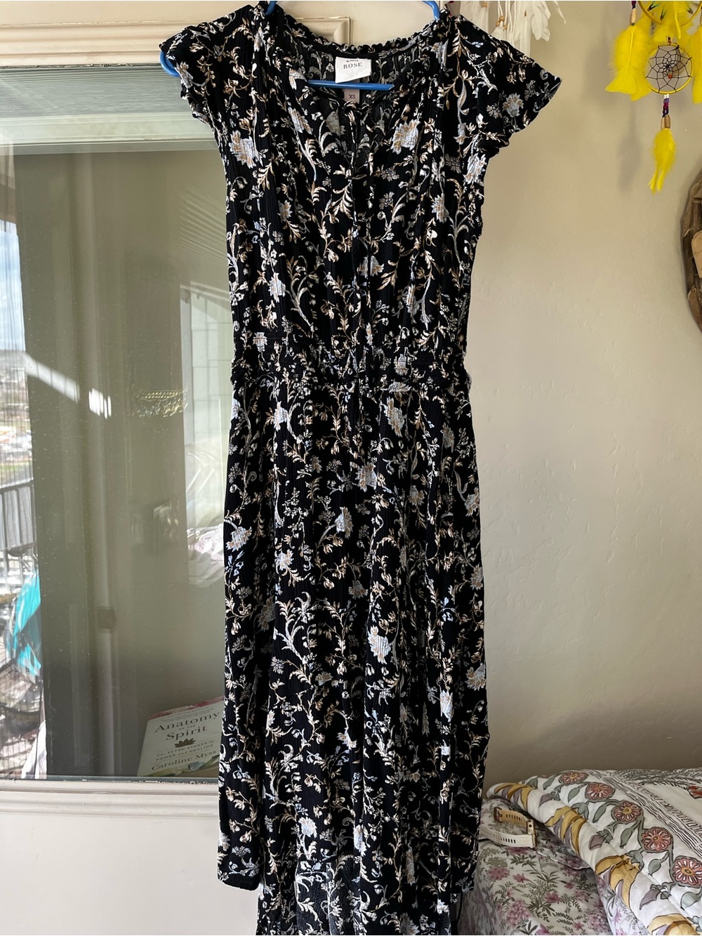 Knox Rose Black Floral Midi Dress